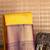 Mustard and blue turning semi silk saree