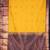 Mustard and blue turning semi silk saree