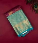 Purple traditional semi silk saree