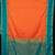 Orange and green semi soft silk saree