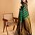 Dark green silk saree