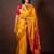 Yellow and pink pure silk saree