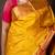Yellow and pink pure silk saree
