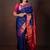 Navy blue silk saree