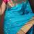 Sky blue and pink kanjivaram saree