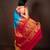 Blue saree with pink blouse