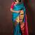 Sky blue silk saree
