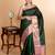 Bottle green kanjivaram saree