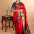 Red and blue kanchipuram silk saree