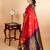 Red and blue kanchipuram silk saree