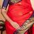Red and blue kanchipuram silk saree