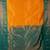 Golden mustard brocade semi silk saree