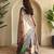 Beige silk blend Kalamkari Printed Saree