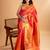 Dual tone orange silk saree