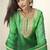 Green chinon silk embroidered designer sharara suit