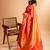 Dual tone orange silk saree