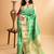 Dual tone green silk saree