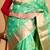 Dual tone green silk saree