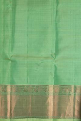 Dual tone green silk saree with silk mark certified 4