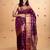 Wine purple pure silk saree