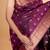 Wine purple pure silk saree