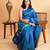 Peacock blue vairaoosi silk saree