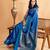 Peacock blue vairaoosi silk saree