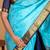 Skyblue silk saree