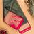 Green designer brocade semi silk saree