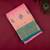 Pastel pink and green semi silk saree