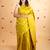 Sampanga lime green borderless pure silk saree