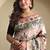 Light Pink silk blend Kalamkari Printed Saree