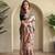 Light Pink silk blend Kalamkari Printed Saree