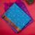 Blue small border soft silk saree