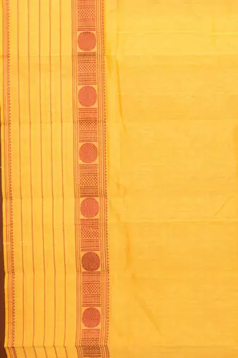 Beige checks pure kanchi cotton saree