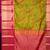 Green geometric digital printed semi silk saree