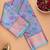 Pastel lavender digital printed semi silk saree