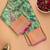 Green digital printed semi silk saree