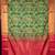 Green digital printed semi silk saree