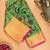 Green floral digital printed semi silk saree