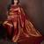 Maroon borderless kanchipuram silk saree