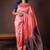 Peach pure silk saree