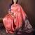 Peach pure silk saree