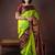 Dual tone green pure silk saree