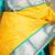 Yellow and blue kanchipuram silk saree