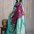 Purple and green pure silk saree