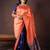 Orange soft silk saree
