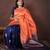 Orange soft silk saree