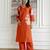 Samiha apricot embroidery kurta pant set