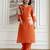Samiha apricot embroidery kurta pant set